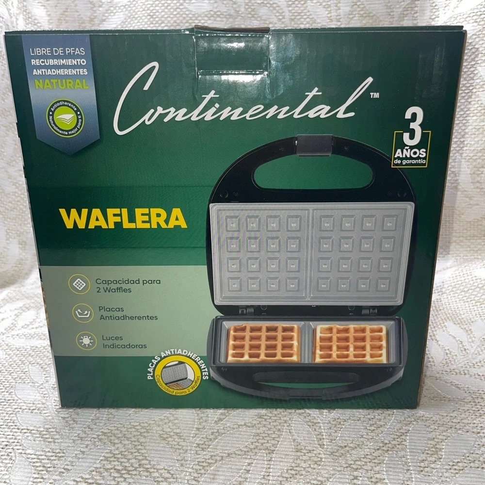 Continental Waffle Maker with Non-Stick Plates